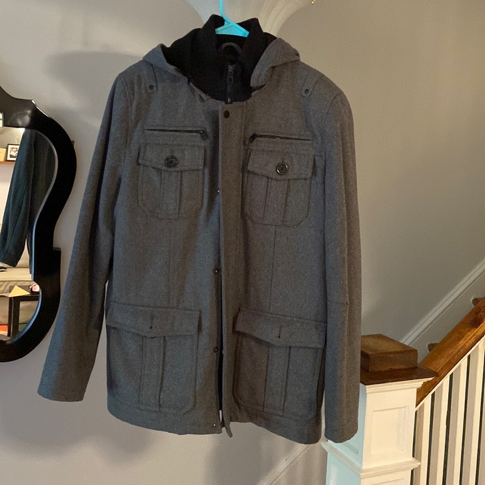 Guess hooded wool coat